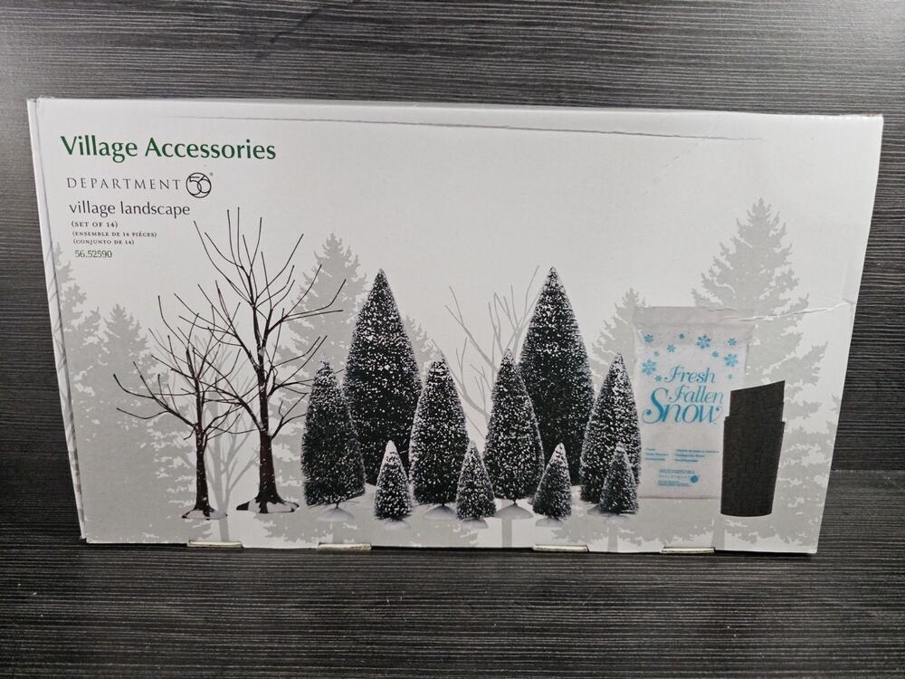 1995 Dept. 56 Village Landscape - Set of 14 in Original Box #56.52590 (D64)